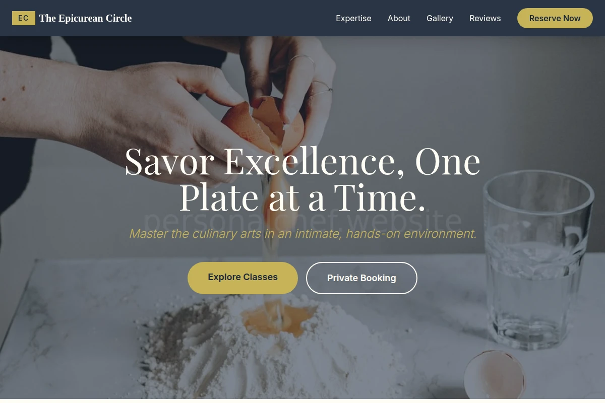 Intimate Cooking Class