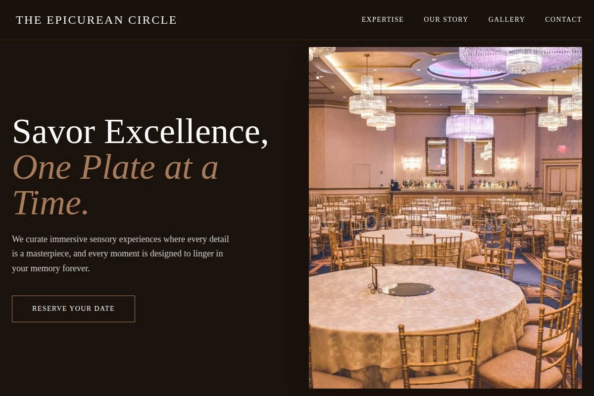 Premium Catering Website Design
