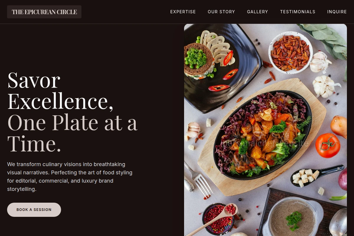 Menu Food Styling
